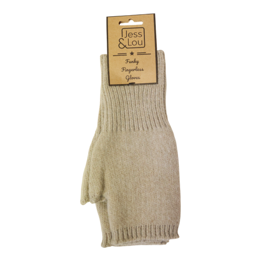 Cosy Fingerless Gloves - Oatmeal