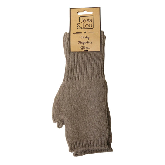 Cosy Fingerless Gloves - Cappuccino