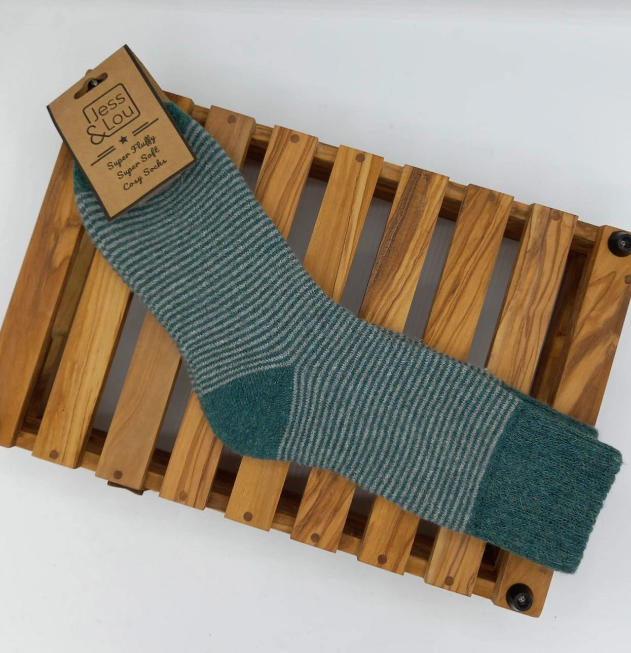 Striped Cosy Socks - Green