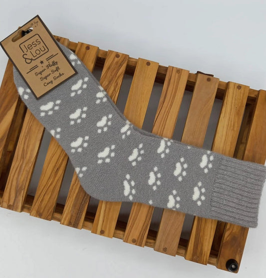 Paw Cosy Socks - Grey