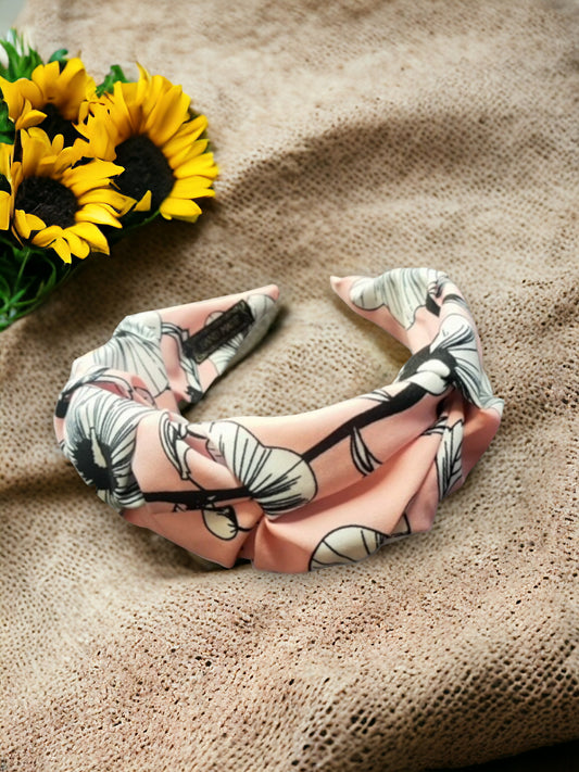 Floral Headband - Pink/White