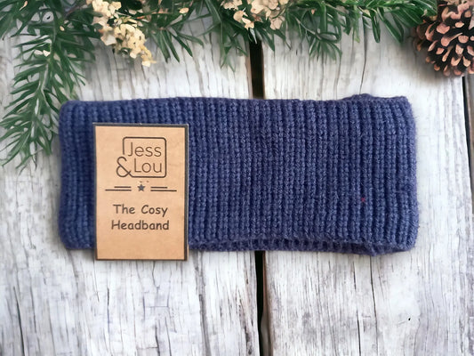 Ribbed Headband - Navy