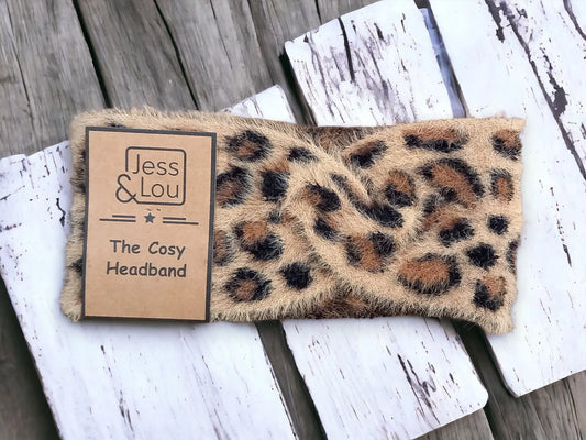 Animal Print Headband - Beige