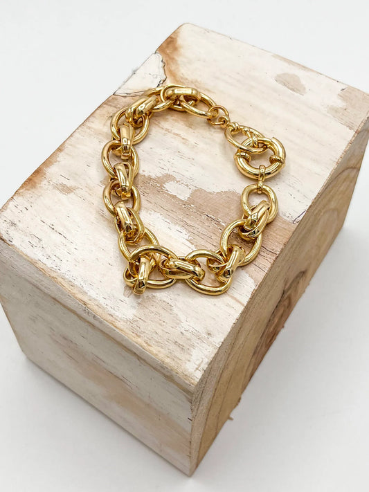 Multi Link Chain Bracelet - Gold