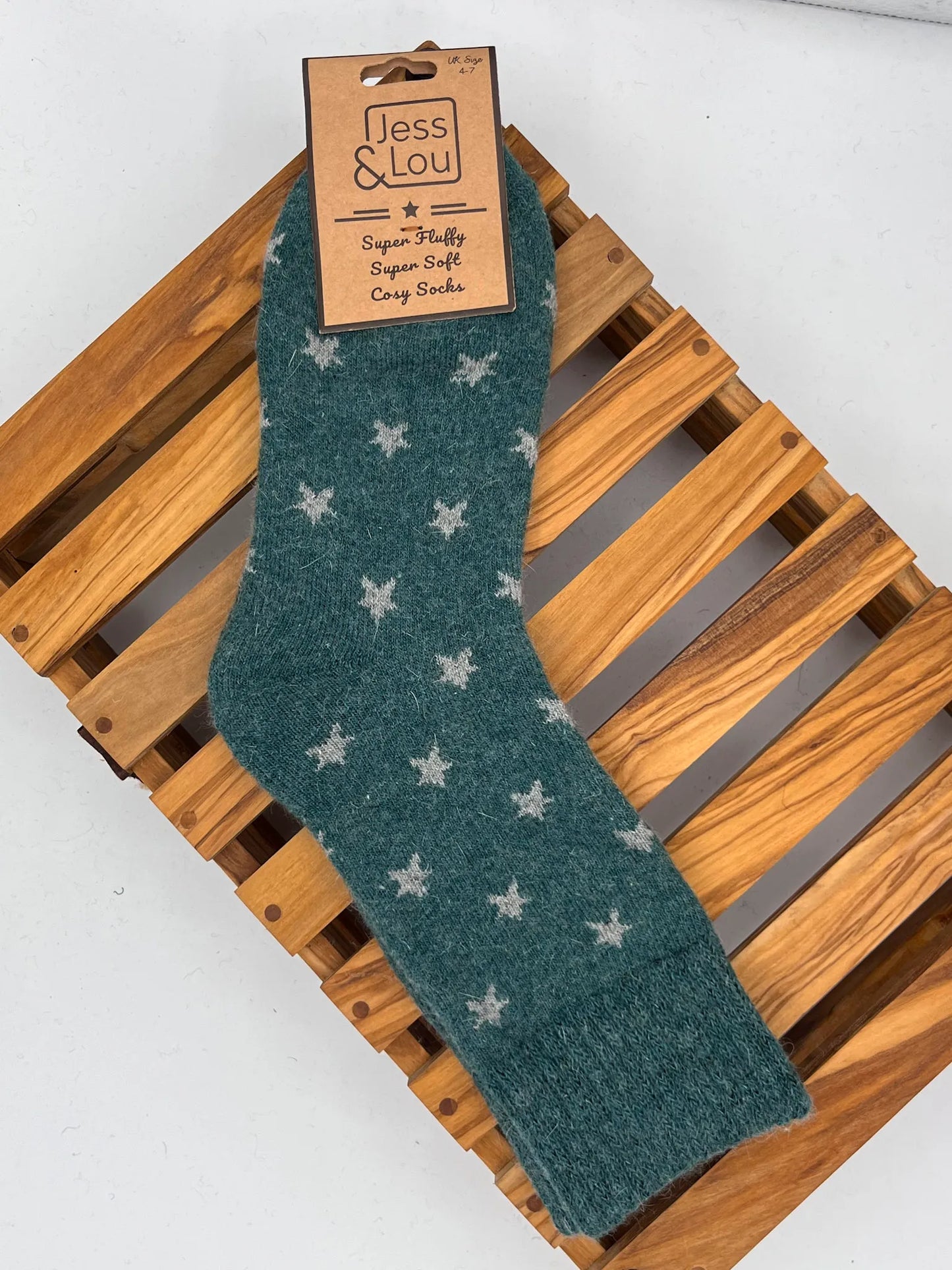 Star Cosy Socks - Green
