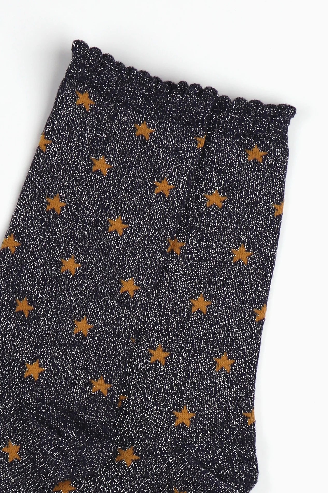 Women's Glitter Socks - Navy Stars