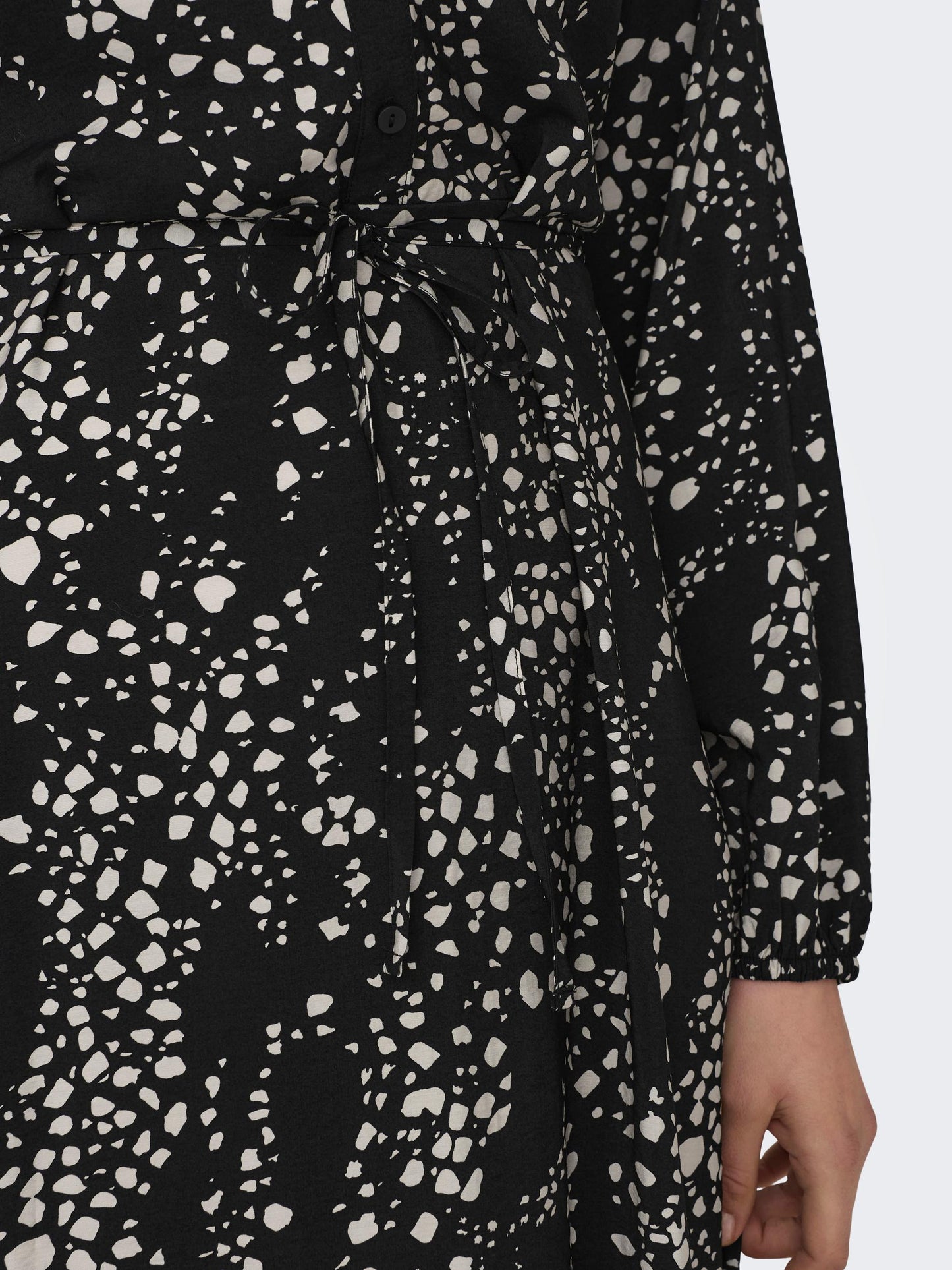 Camille Shirt Dress - Black Tapioca Stone
