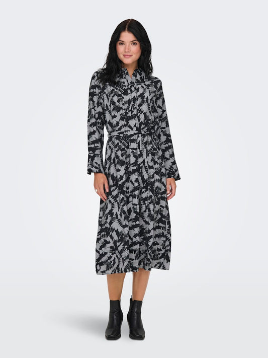 Line Life Midi Shirt Dress - Ultimate Grey
