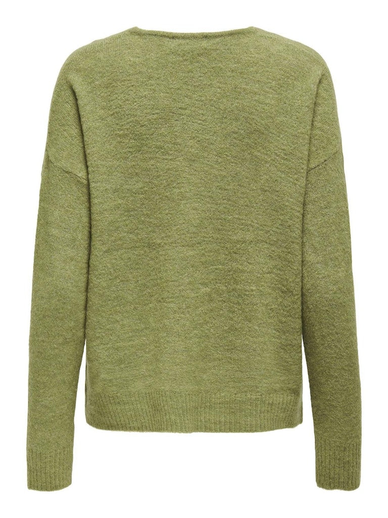Elenora V-Neck Pullover - Fern