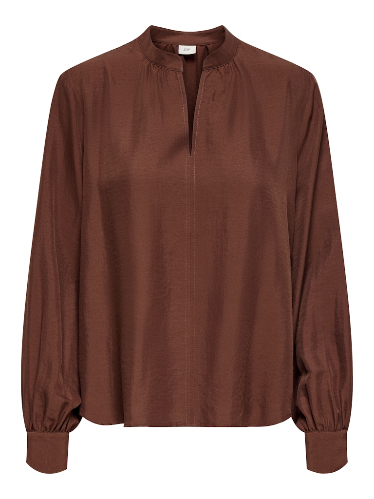 Celeste V-Neck Top - Cherry Mahogany