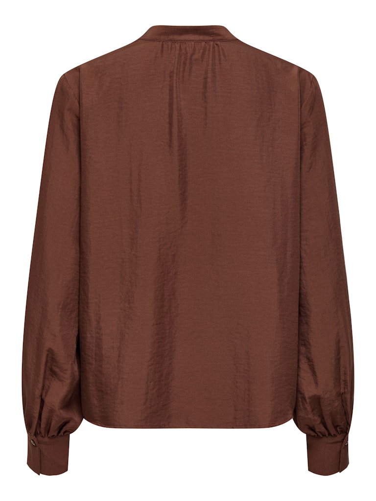 Celeste V-Neck Top - Cherry Mahogany