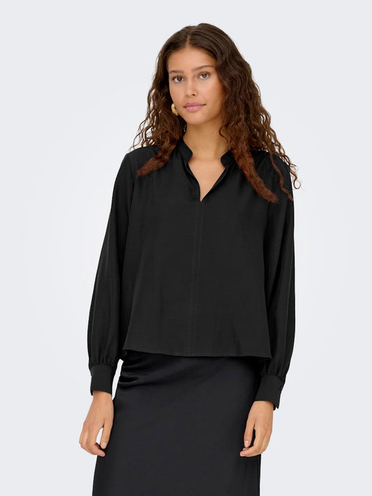 Celeste V-Neck Top - Black