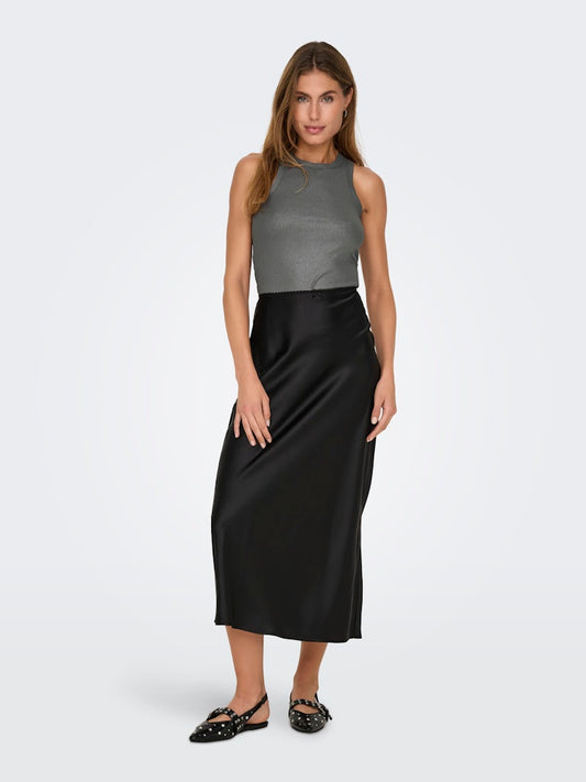 Sofia Glitter Tank - Gunmetal