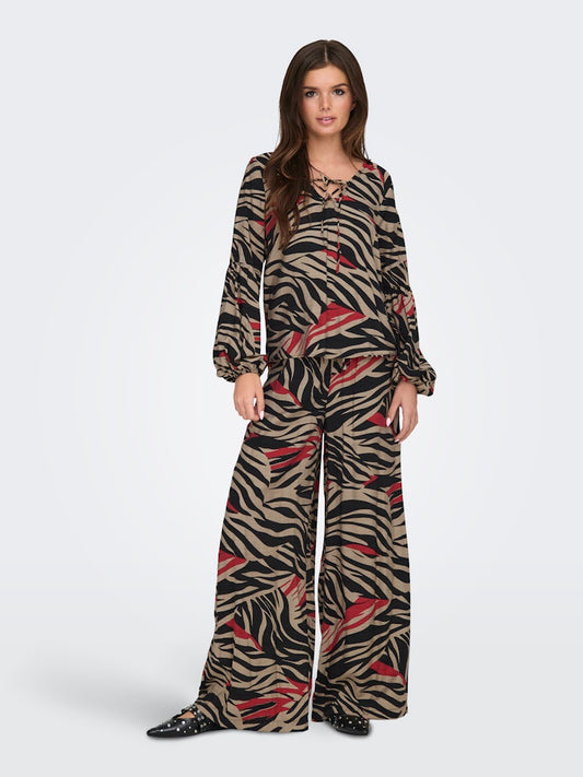 Philippa Palazzo Pant - Black Bossanova