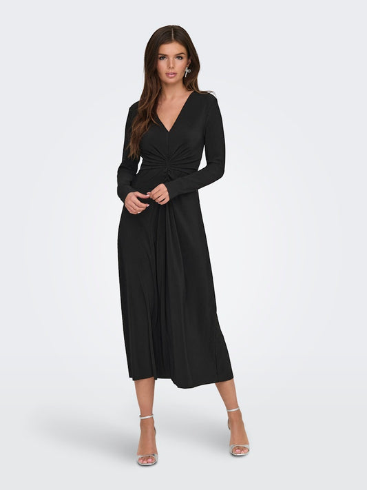 Bea Pleat Dress - Black