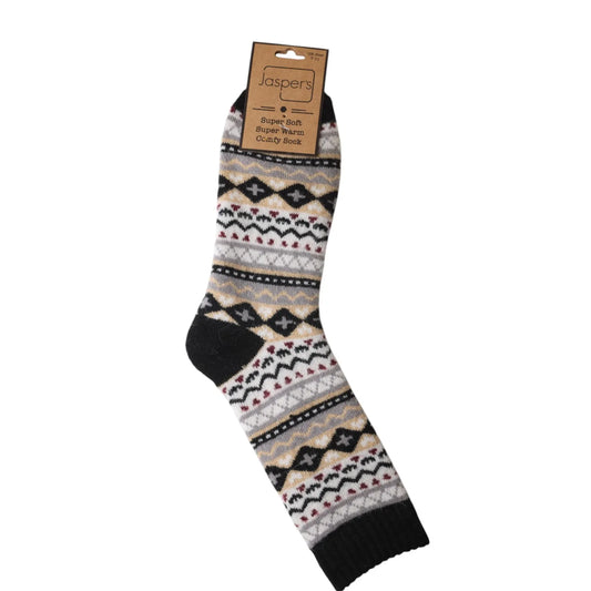 Nordic Cosy Socks - Black