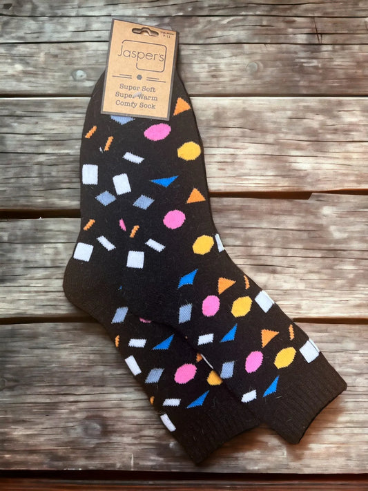 Shapes Cosy Socks - Black