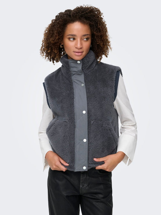 Bari Life Teddy Waistcoat - Blackened Pearl