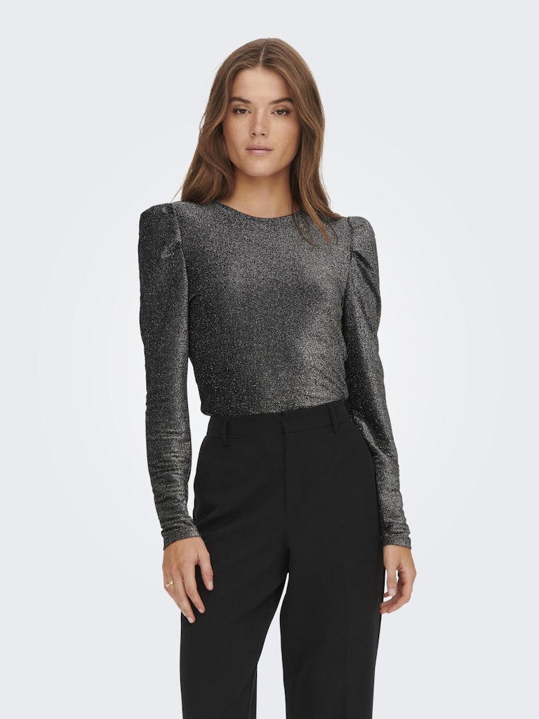 Rich Glitter Top - Black/Silver