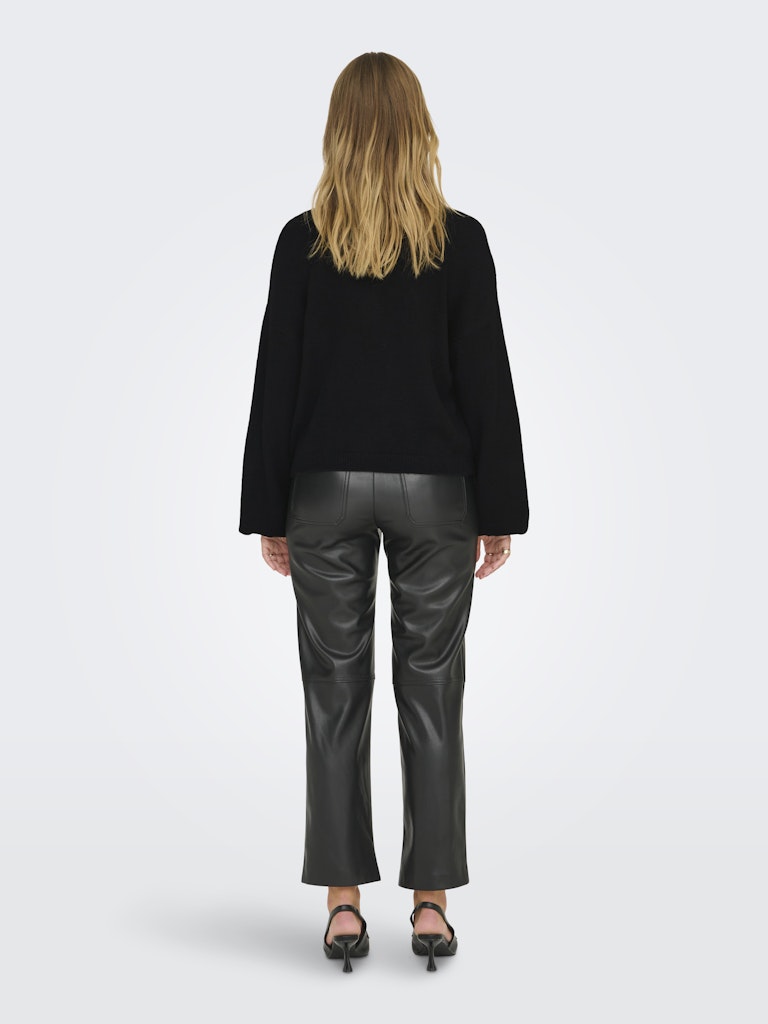Donna V-Neck Bow Knit - Black