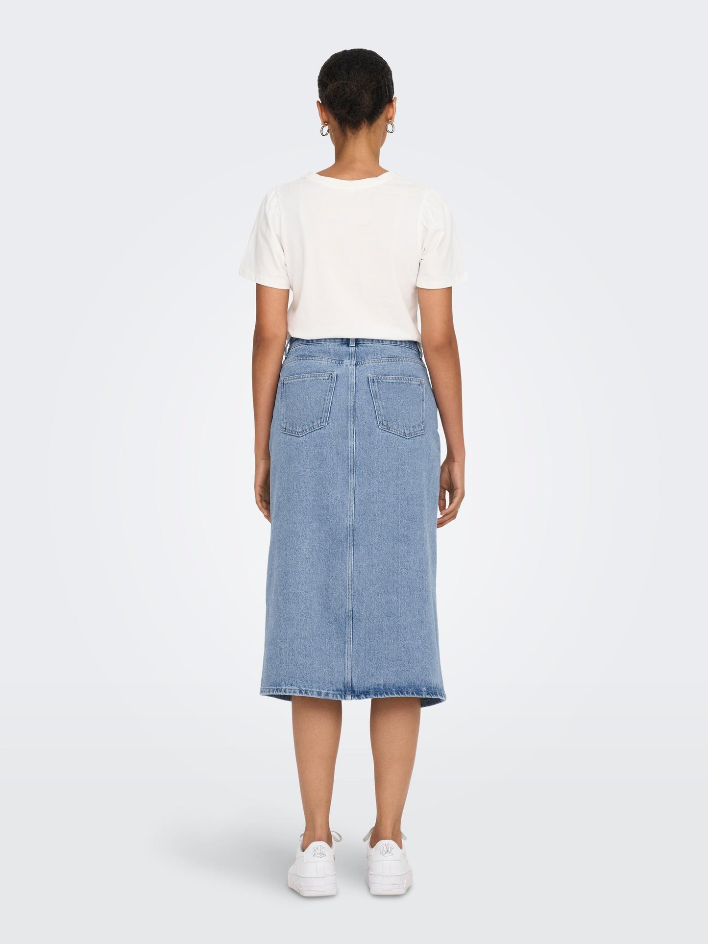 Bianca Denim Midi Skirt - Light Blue
