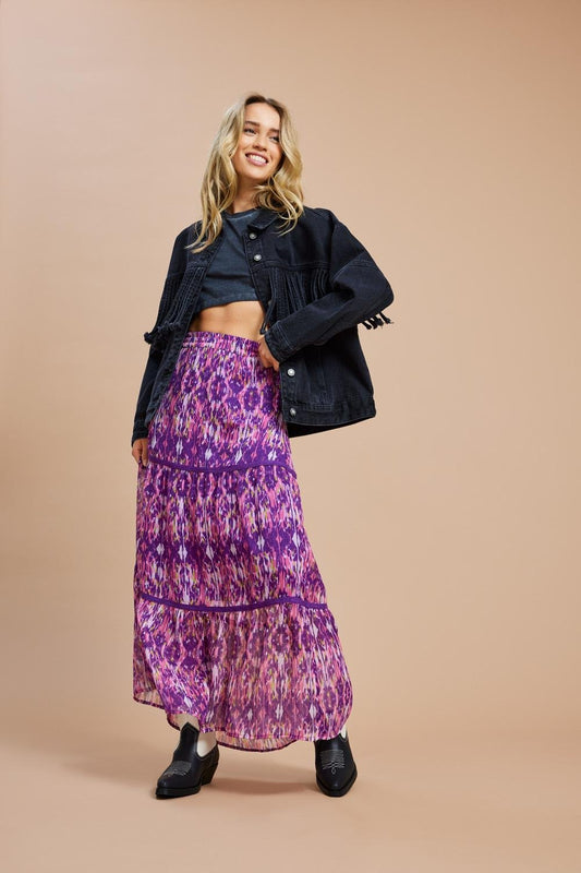 Viva Life Maxi Skirt - Purple Magic