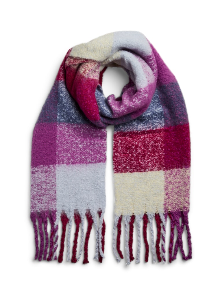 Mada Long Scarf - Dahlia Check