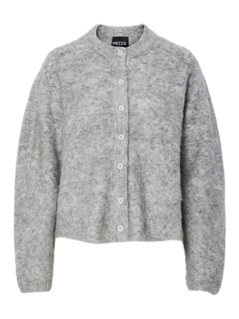 Manika O-Neck Cardigan - Grey Melange