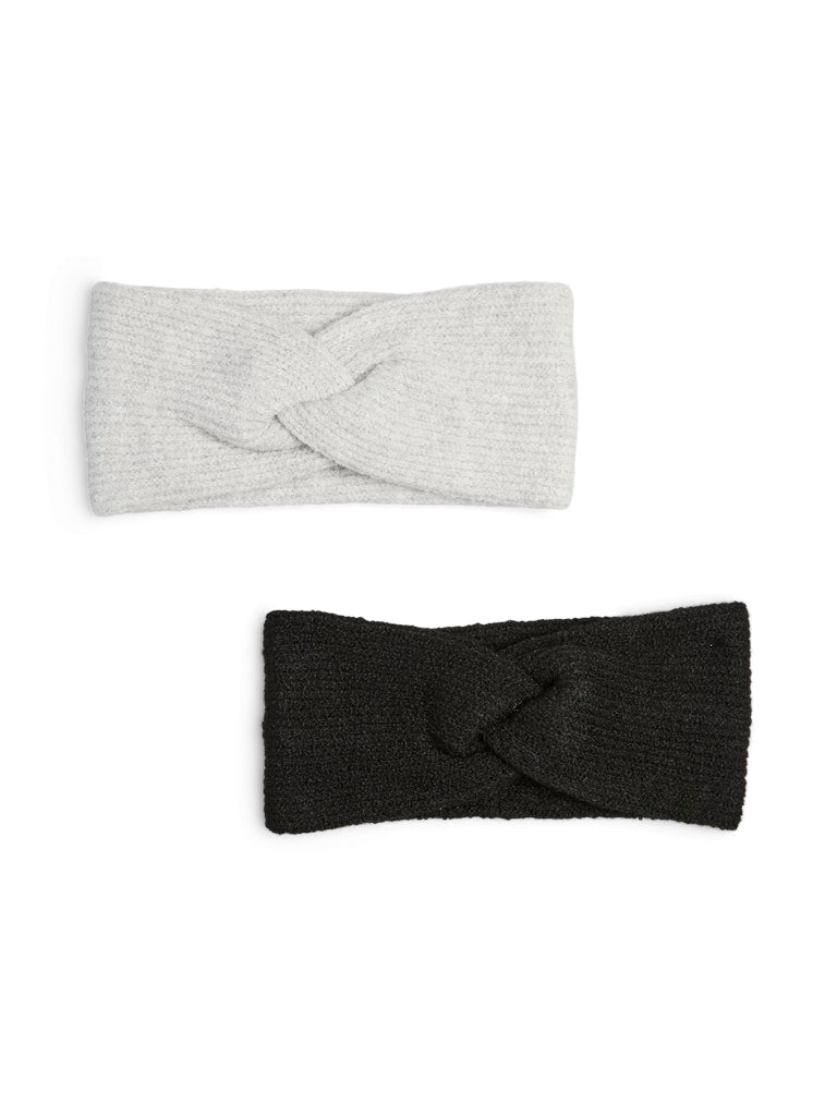 Benilla Headband 2-Pack - Light Grey Melange & Black