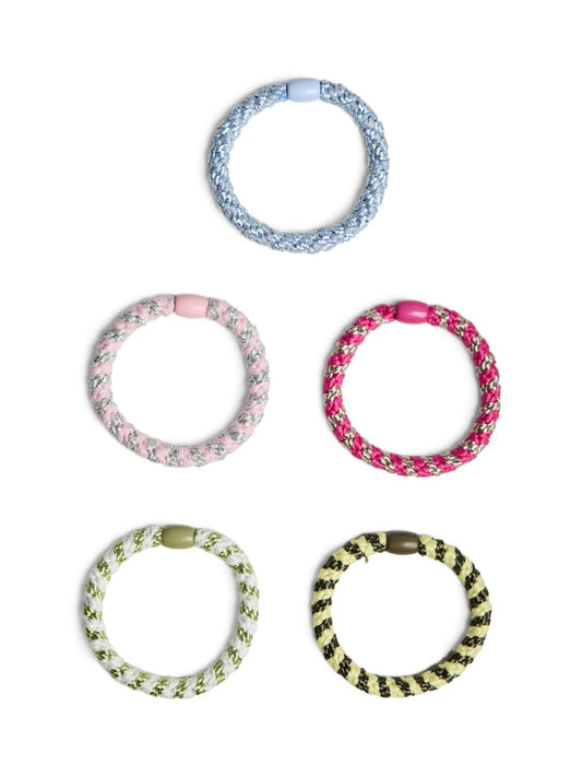 Jasmina Hair Elastic 5-Pack - Xenon Blue Multi