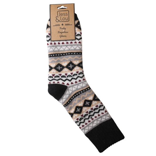 Nordic Cosy Socks - Black