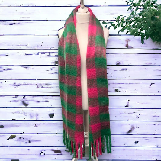 Checked Blanket Scarf