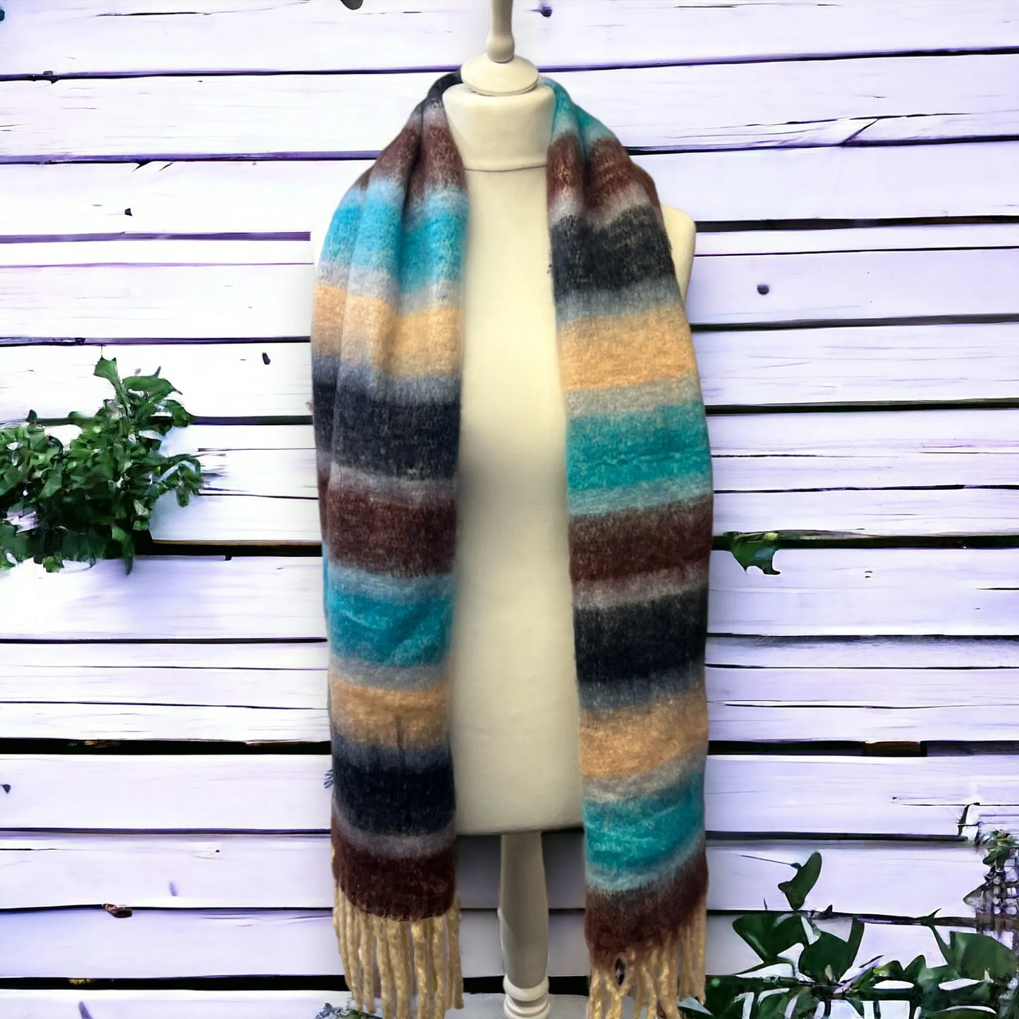 Striped Blanket Scarf