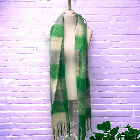 Checked Blanket Scarf