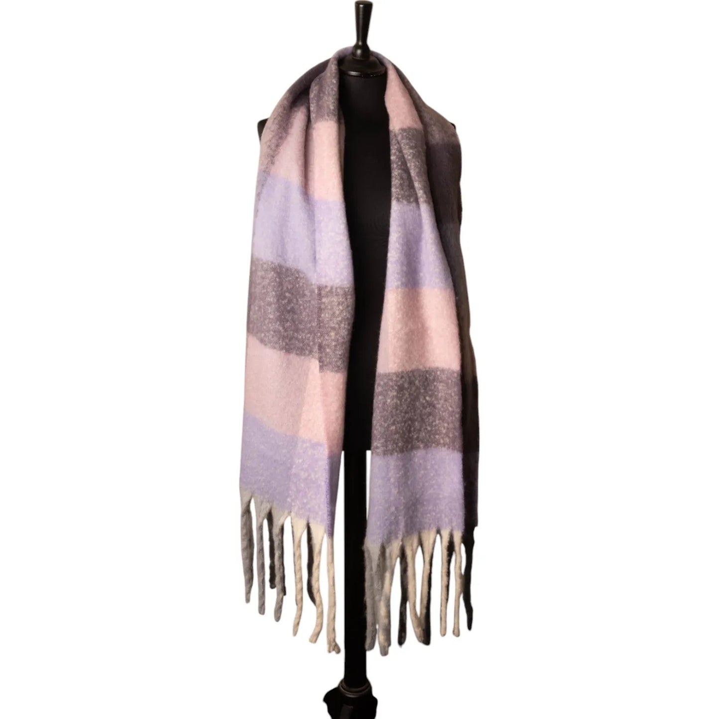 Chunky Scarf - Pink, Lilac, Purple