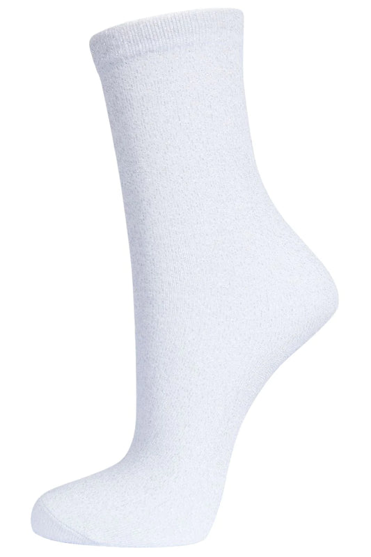 Glitter Socks - White