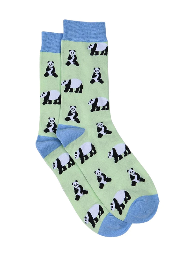 Panda Socks - Green Blue