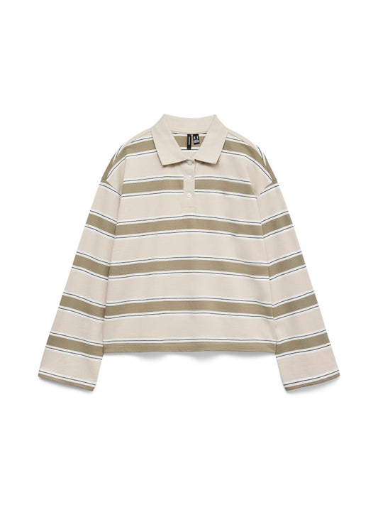 Lianna Polo Top - Oatmeal