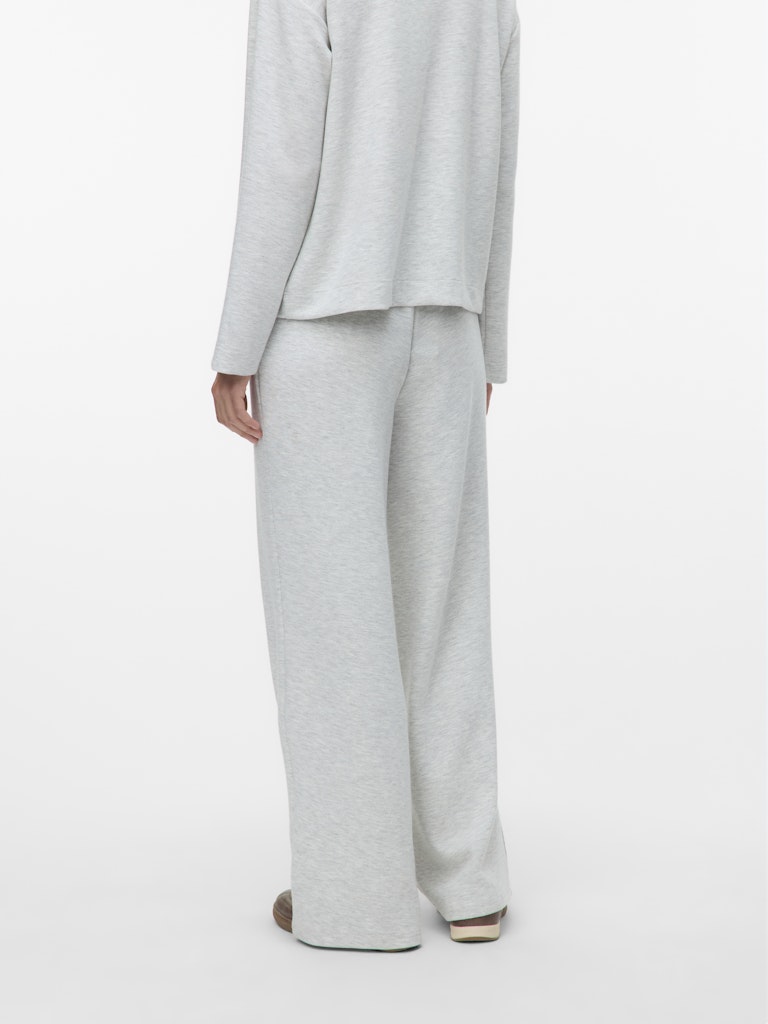 Hali Wide Pants - Light Grey Melange