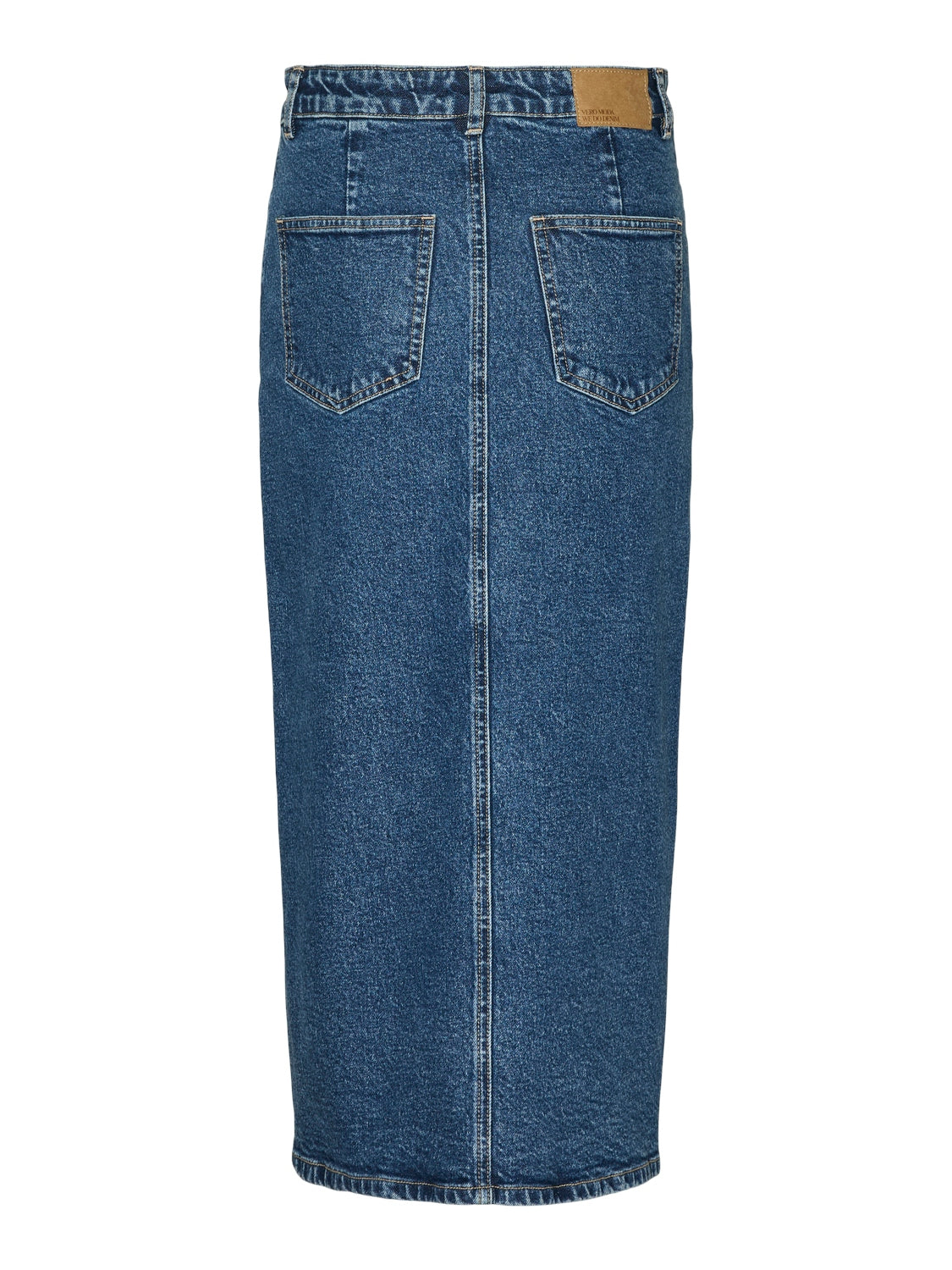 Veri Calf Denim Skirt - Medium Blue