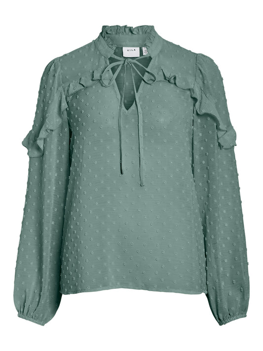 Garnea V-Neck Top - Chinois Green