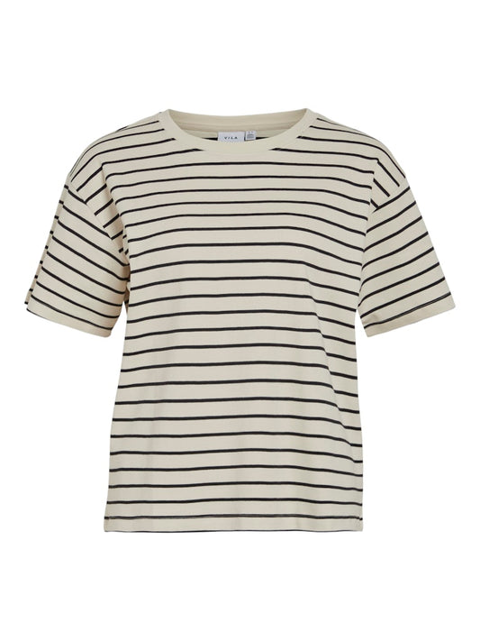 Siny O-Neck Tee - Black Beauty / Birch