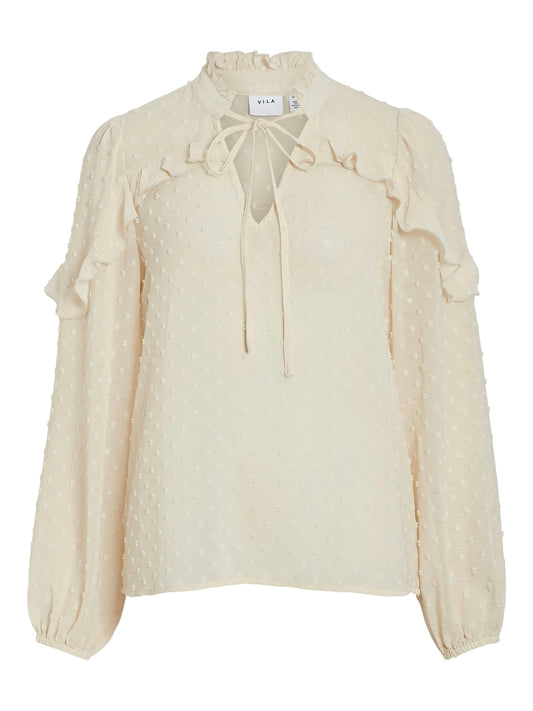 Garnea V-Neck Top - Birch