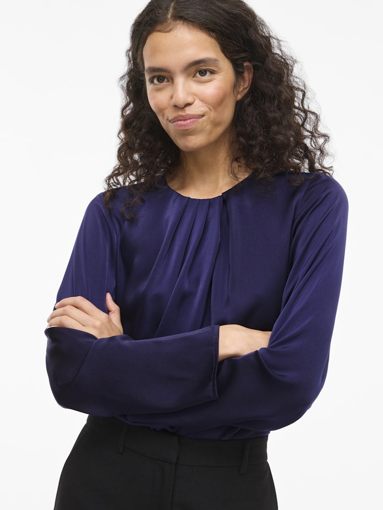 Elmina O-Neck Top - Rhodonite