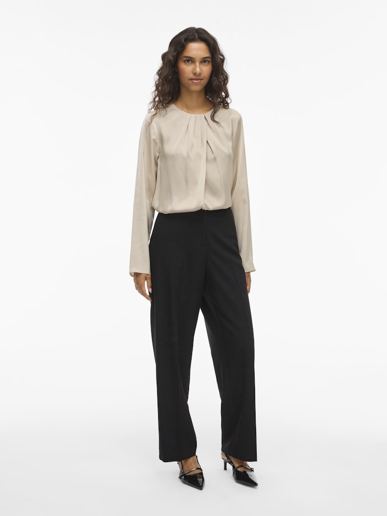 Elmina O-Neck Top - Cement