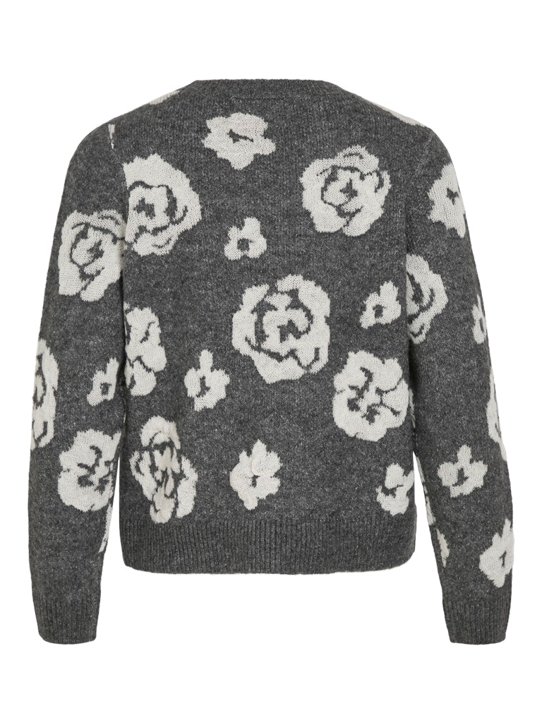 Siya Jacquard Knit - Dark Grey Melange