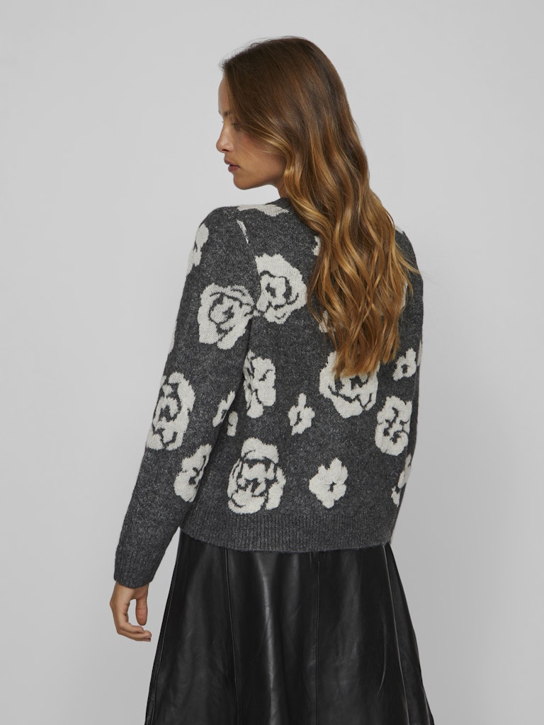 Siya Jacquard Knit - Dark Grey Melange