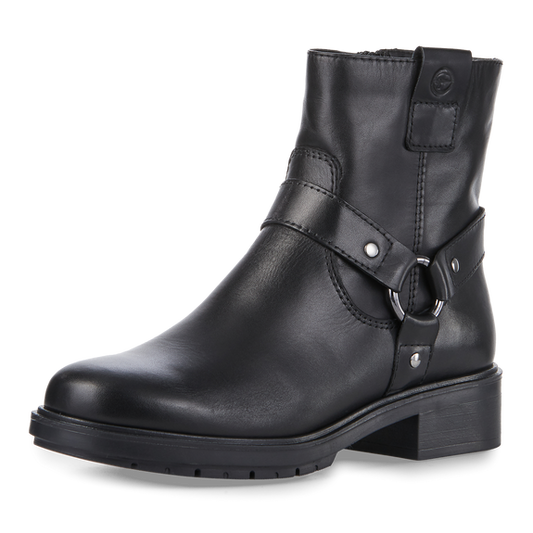 Leather Harness Boot - Black