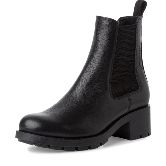 Chunky Leather Chelsea Boot - Black