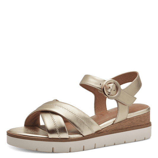 Leather Sandal - Light Gold